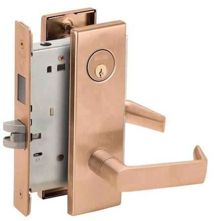 Schlage Corridor Mortise Lock with Deadbolt, 06N Design, Satin Bronze L9456P 06N 612